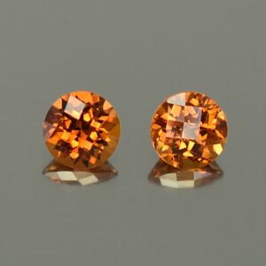 OrangeGrossular ch round pair 5.0mm 1.11cts og149