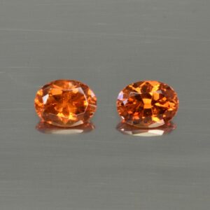 OrangeGrossular oval pair 6.4x4.9mm 1.47cts og114