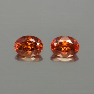 OrangeGrossular oval pair 8.0x6.0mm 3.11cts og119 SOLD