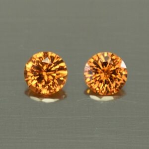 OrangeGrossular round pair 4.0mm 0.53cts og148