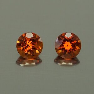 OrangeGrossular round pair 4.0mm 0.63cts og147