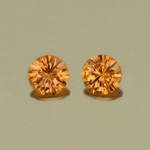 OrangeGrossular round pair 4.1mm 0.58cts N og186 SOLD
