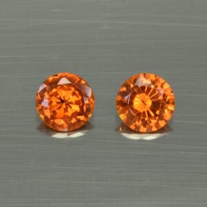 OrangeGrossular round pair 5.8mm 1.43cts og115 SOLD