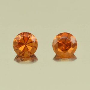 OrangeGrossular round pair 5.9mm 1.82ts N og199