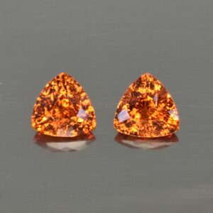 OrangeGrossular trill pair 6.1mm 1.77cts og118 SOLD