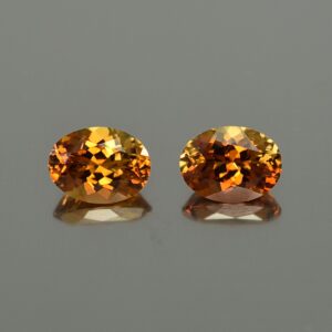 OrangeTourmaline oval pair 8.0x6.0mm 2.57cts tm1328