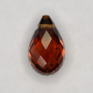OrangeZircon briolette 9.5x5.5mm 2.67cts N zn2842