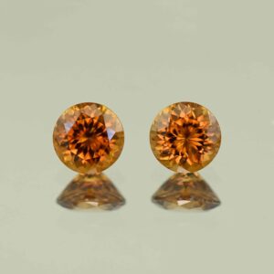 OrangeZircon round pair 6.5mm 3.35cts N zn7728 scaled 1