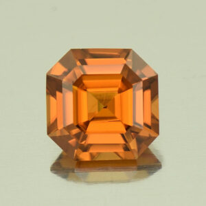 OrangeZircon sq eme cut 6.9mm 2.26cts N zn5637 SOLD