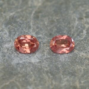 PadOrangeSapphire oval pair 5.7x4.3mm 0.96cts N sa335 SOLD