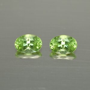 Peridot oval pair 7.0x5.0mm 1.84cts pe105