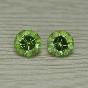 Peridot round pair 6.5mm 2.19cts a pe106 SOLD