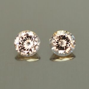 PinkChampagneZircon round pair 4.5mm 1.01cts N zn2864