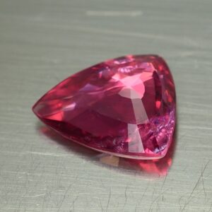 PinkSpinel drop trillion rose cut 12.6x10.8mm 4.08cts c sp167