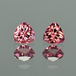 PinkTourmaline trillion pair 6.5mm 2.24cts N tm615
