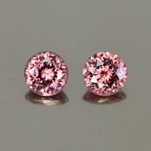 PinkZircon round pair 5.5mm 2.00cts N zn2942