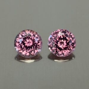 PinkZircon round pair 6.0mm 2.46cts N zn2943