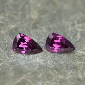 PurpleGarnet drop trill pair 8.0x5.0mm 1.90cts pl619 SOLD