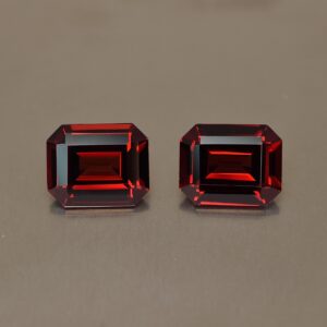 RedGarnet eme cut pair 10.5x8.5mm 8.43cts rg187 SOLD