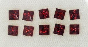 RedGarnet princess 3.5mm 3.03cts 10pcs rg189 SOLD