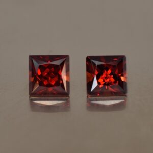 RedGarnet princess pair 5.3mm 2.01cts rg228 SOLD