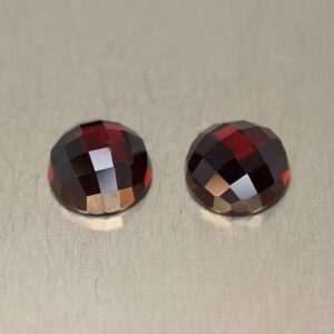 RedGarnet rosecut round pair 6.0mm 2.58cts rg192 SOLD