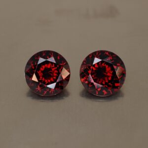 RedGarnet round pair 12.0mm 14.20cts rg155 SOLD