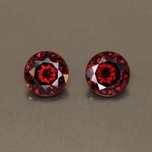 RedGarnet round pair 6.5mm 2.42cts rg147 SOLD
