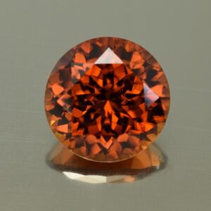 RedOrangeZircon round 10.1mm 5.71cts N zn1665 SOLD