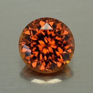 RedOrangeZircon round 12.2mm 10.46cts zn323