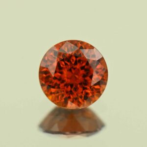 RedOrangeZircon round 7.4mm 2.28cts N zn7189