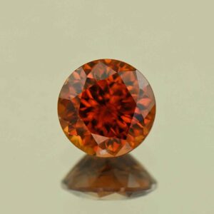 RedOrangeZircon round 8.0mm 2.98cts N zn7190