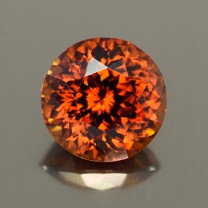 RedOrangeZircon round 8.4mm 3.58cts N zn2828 SOLD