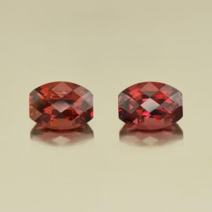 Rhodolite ch bar pair 8.0x6.0mm 3.80cts N rh356