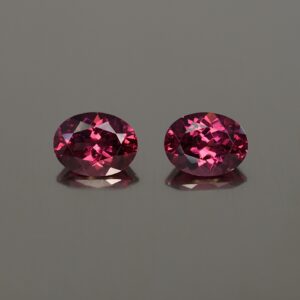 Rhodolite oval pair 8.5x6.5mm 3.84cts rh329