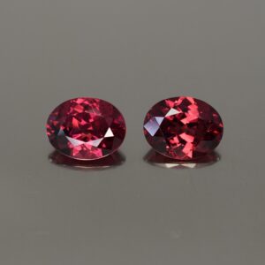 Rhodolite oval pair 9.6x7.5mm 5.15cts rh334