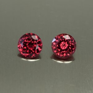 Rhodolite round pair 6.5mm 2.50cts rh312 SOLD