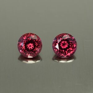Rhodolite round pair 6.5mm 2.81cts rh311
