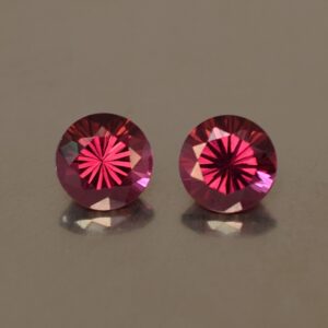Rhodolite round pair 6.5mm 2.89cts rh218 SOLD