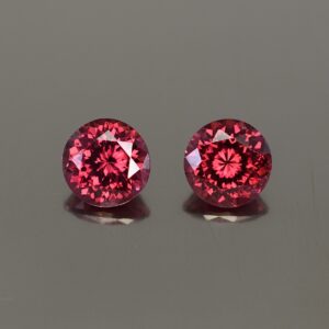 Rhodolite round pair 7.5mm 4.26cts rh314