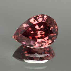 RoseZircon pear 16.9x12.0mm 16.70cts zn952