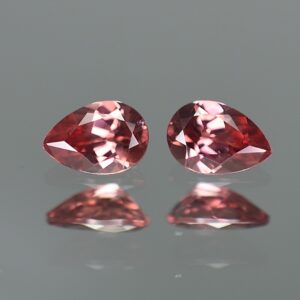 RoseZircon pearshape pair 6.5x4.5mm 1.50cts zn2464
