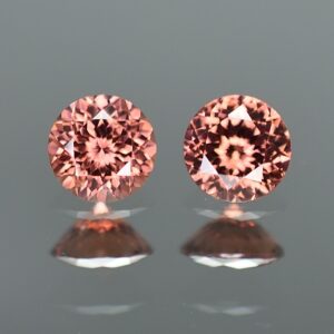 RoseZircon round pair 5.5mm 1.70cts zn2481