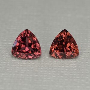 RoseZircon trill pair 7.4mm 4.48cts zn2485