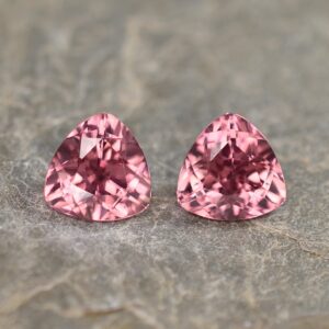 RoseZircon trill pair 8.7mm 6.72cts b zn2377 1 SOLD
