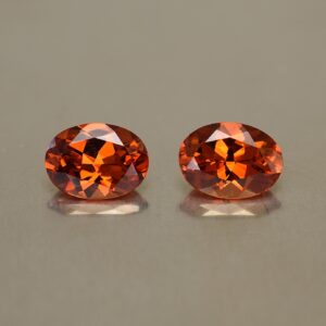 Spessartite oval pair 7.6x5.6mm 2.56cts sg116 SOLD