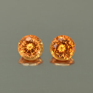 Spessartite round pair 5.5mm 1.91cts N sg146 SOLD