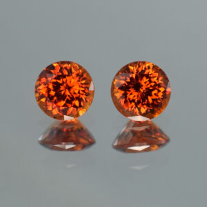 Spessartite round pair 6.0mm 2.45cts N sg117 crop SOLD