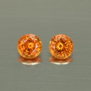 Spessartite round pair 6.0mm 2.49cts N sg147 SOLD