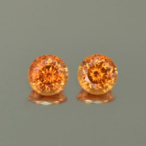 Spessartite round pair 6.0mm 2.52cts N sg150 SOLD